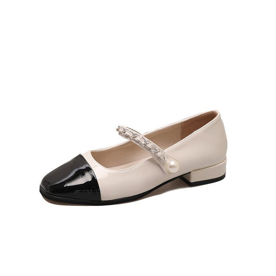 Damen elegante Mary Jane Ballerinas mit dekorativer Schnalle R&B