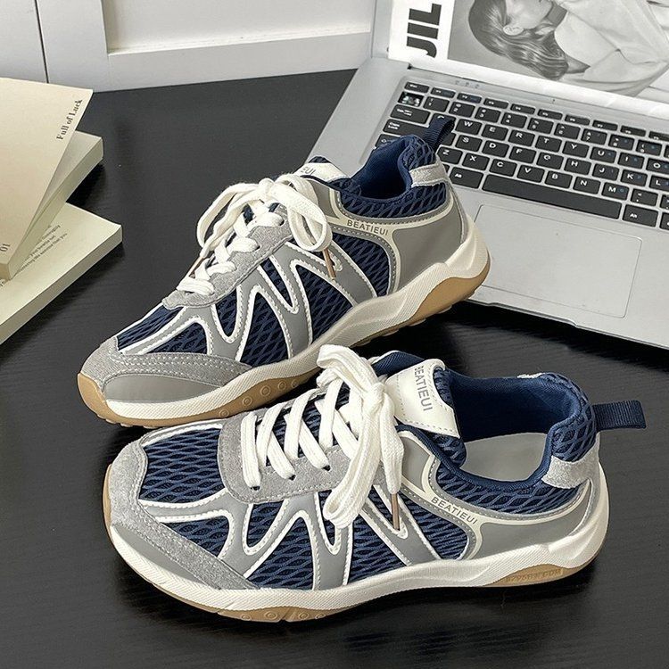 Damen Atmungsaktive Fitness-Sneaker mit flexiblem Mesh-Obermaterial und rutschfester Sohle R&B