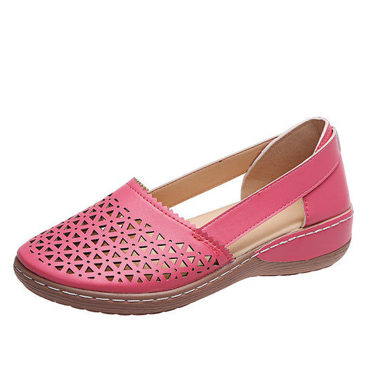 Damen luftige Clogs mit eleganter Perforation und komfortablem Fußbett R&B