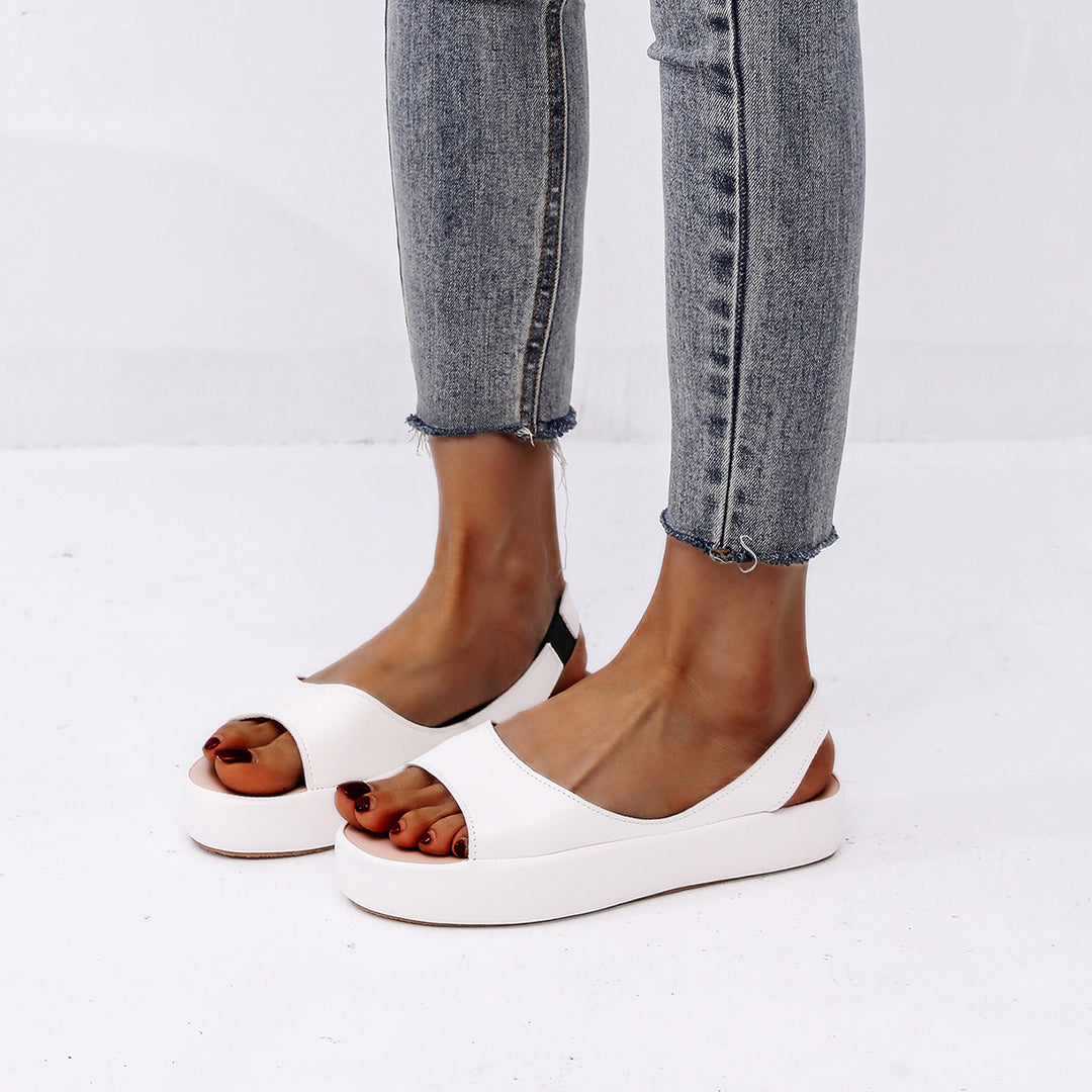 Damen Komfortable Offene Sandalen mit elastischem Riemendesign R&B