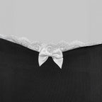 Damen eleganter Badeanzug mit Spitzenrand und Trägern R&B