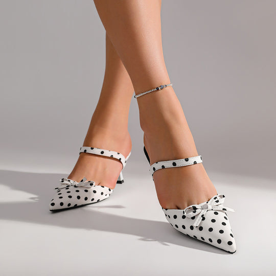 Damen Sling-Pumps mit verspieltem Punkte-Design und elegantem Riemchen R&B