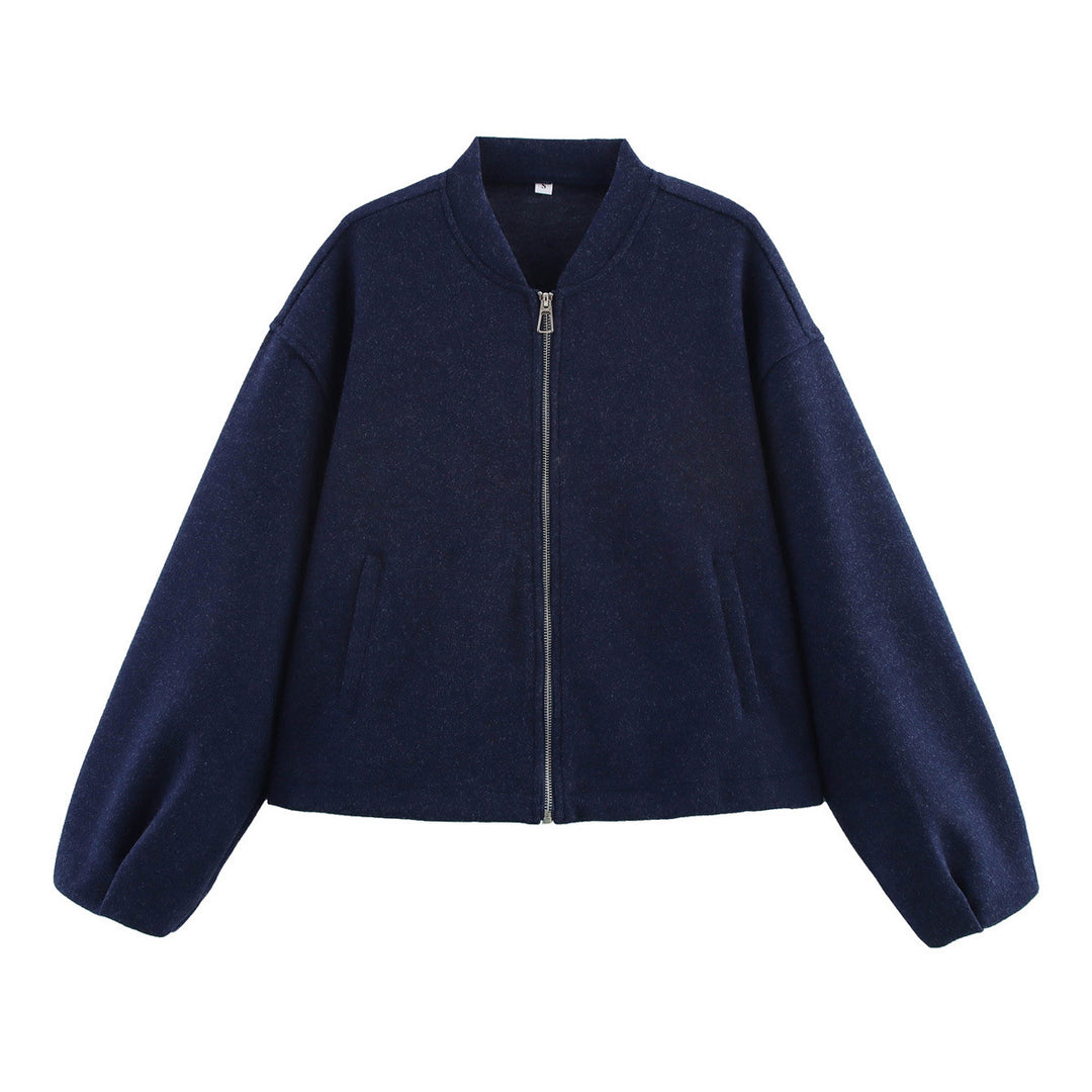 Damen Fleecejacke mit modernem Stehkragen und praktischen Taschen R&B