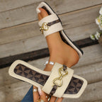 Damen modische Slide-Sandalen mit eleganter Herz-Applikation und komfortabler Sohle R&B