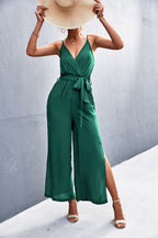 Damen eleganter Jumpsuit mit asymmetrischem Design und seitlichen Schlitzdetails R&B