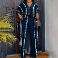 Damen Set aus kimonoartigem Oberteil und weitem Hosen R&B
