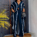 Damen Set aus kimonoartigem Oberteil und weitem Hosen R&B