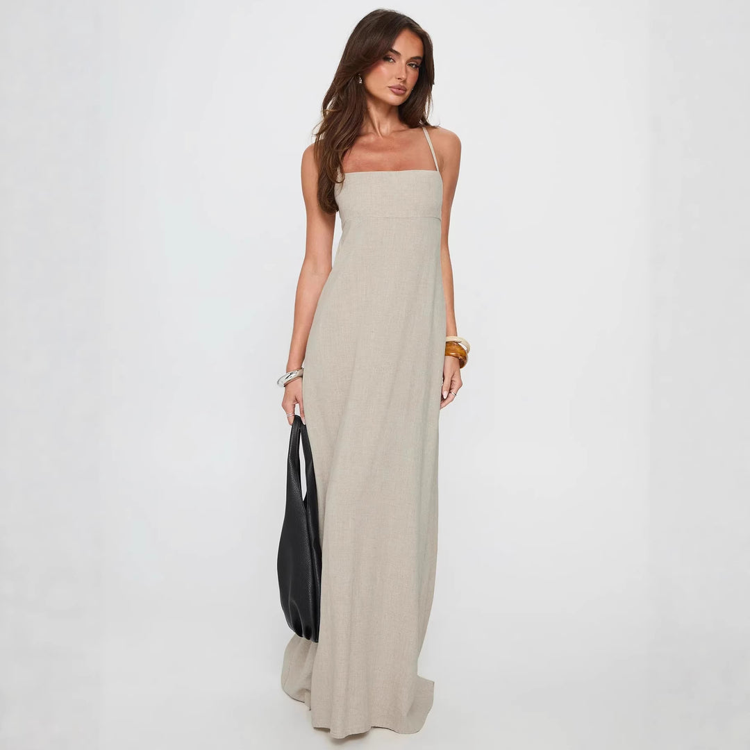 Damen Maxikleid im lässigen Schnitt aus leichtem Material R&B