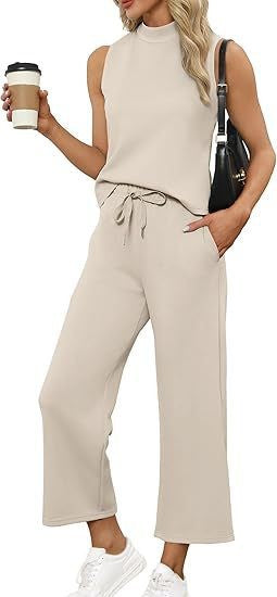 Damen Jumpsuit mit hochgeschlossenem Design und weitem Bein R&B