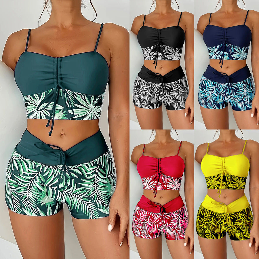 Damen Sportliches Bikini-Top mit Shorts R&B