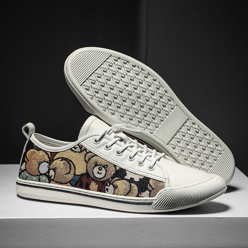 Damen Sneakers mit kreativem Bärenmotiv und rutschfester Sohle R&B