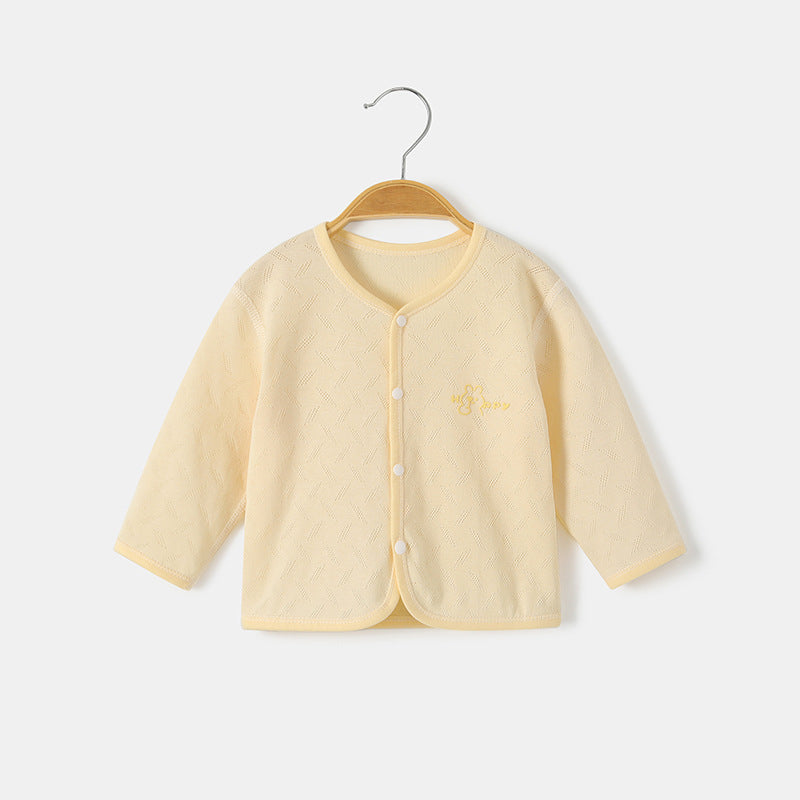 Unisex nan soft organische Baumwolle Snap-Front strukturierte Babystrickjacke mit gesticktem Teddy R&B