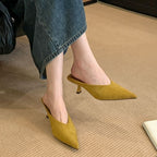 Damen elegante Slingback Mules mit spitzem Design R&B