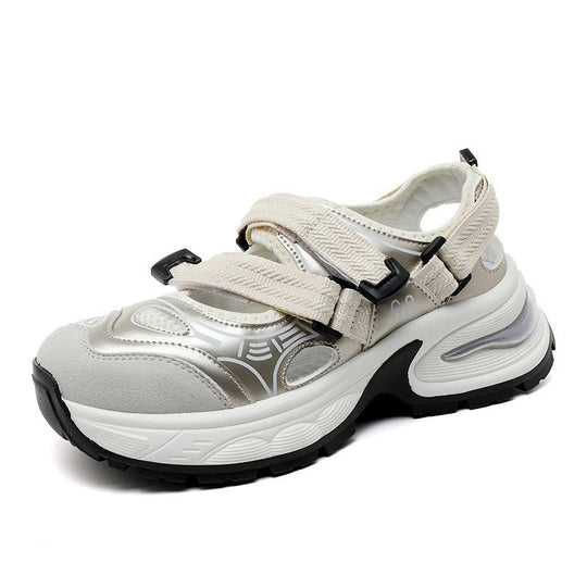 Damen Sportliche Sneakers mit verstellbarem Riemen und atmungsaktiver Obermaterialstruktur R&B