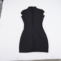 Damen figurbetontes Nachtkleid mit raffiniertem Stehkragen und Knopfleiste R&B