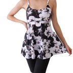 Damen Tankini-Set mit floralem Design und sportlichen Shorts R&B