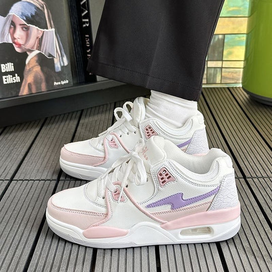 Damen Sportliche Sneaker mit High-Top Design und atmungsaktiver Oberflächenstruktur R&B