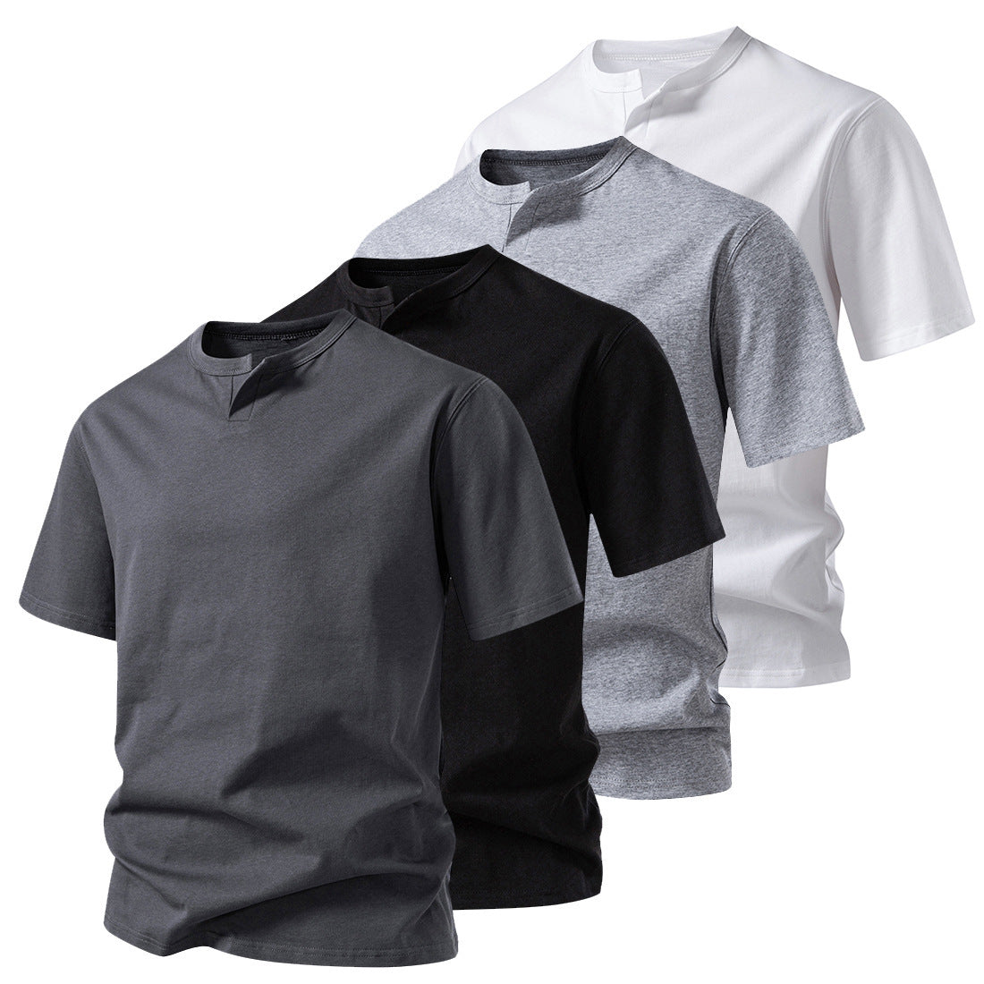 Herren T-Shirt mit modernem Ausschnitt und komfortablem Schnitt