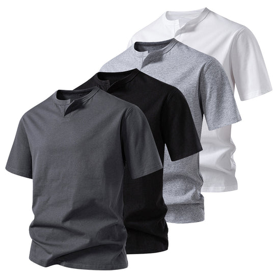 Herren T-Shirt mit modernem Ausschnitt und komfortablem Schnitt R&B