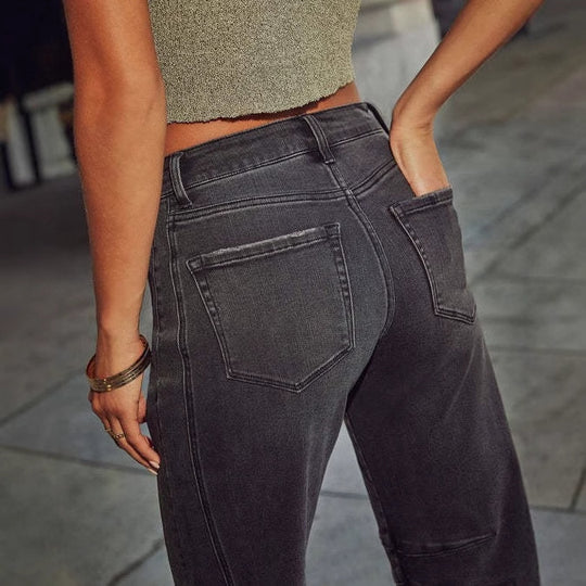 Damen Hochbundige Jeans R&B