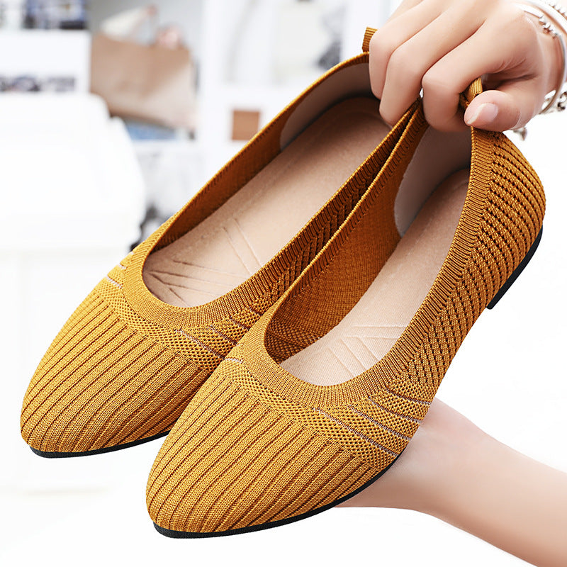 Damen Elastische und atmungsaktive Ballerinas mit rutschfester Sohle R&B