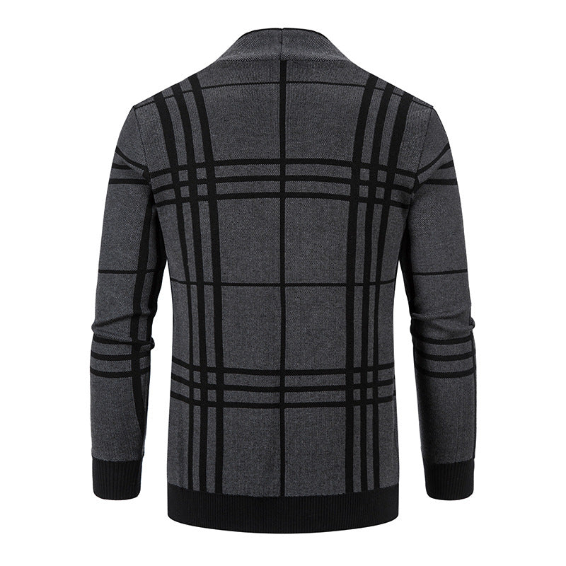 Herren modischer Karoknitter R&B
