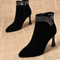 Damen Elegante Ankle Boots mit funkelndem Dekor R&B