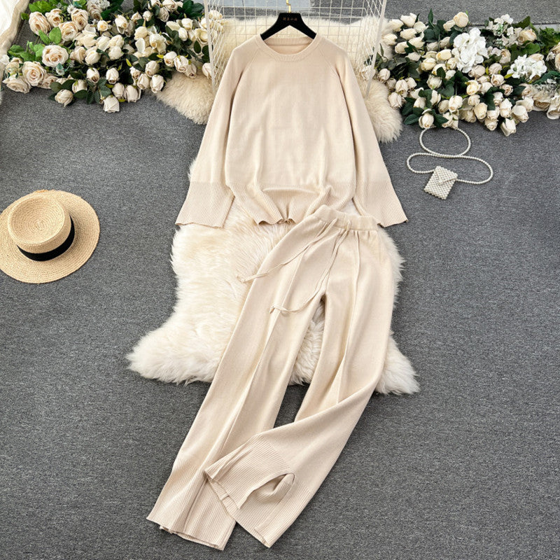 Damen kuschelige und stylische Strickkombination R&B