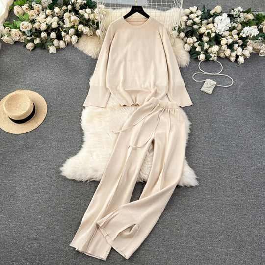 Damen kuschelige und stylische Strickkombination R&B