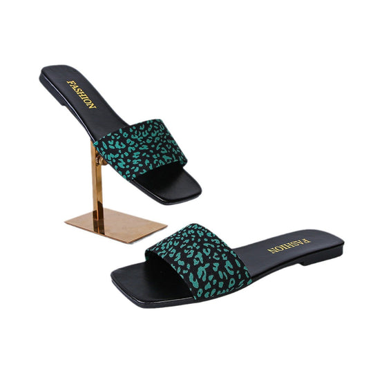 Damen modische Riemchen-Sandalen mit tierischem Muster und komfortabler Sohle R&B