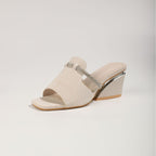 Damen elegante Slide-Sandalen mit funkelnden Akzenten R&B