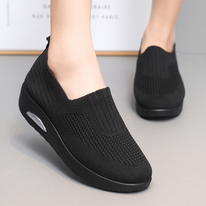 Damen Slip-On Sneakers mit atmungsaktivem Strickobermaterial von R&B