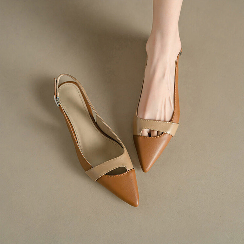 Damen Slingback-Pumps mit spitzem Zehendesign und eleganter Riemchenführung R&B