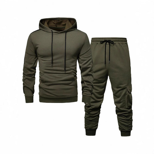 Herren Komfortables Hoodie- und Jogginghosen-Set mit praktischen Taschen R&B