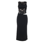 Damen Elegantes Spitzen-Maxi-Kleid mit figurformendem Design