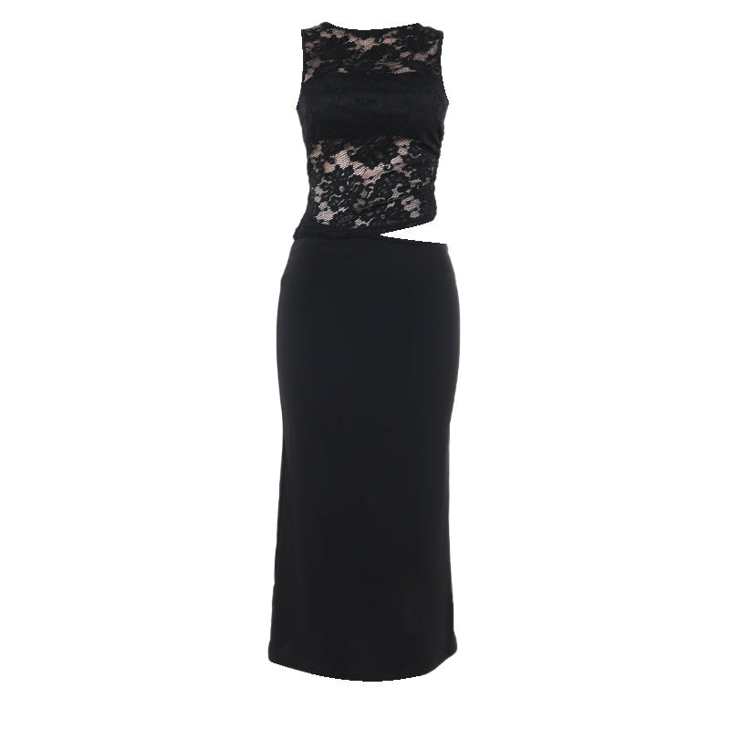 Damen Elegantes Spitzen-Maxi-Kleid mit figurformendem Design R&B