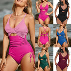 Damen Einteiler Badeanzug mit subtilen Cut-Outs und verstellbaren Trägern R&B