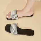 Damen Glamouröse Riemensandalen mit eleganten Perlenverzierungen R&B