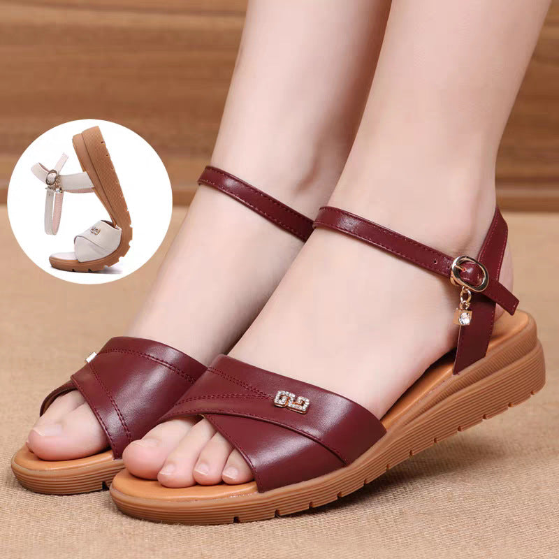 Damen Komfortable Sandalen mit verstellbarem Riemen und anatomischem Fußbett R&B