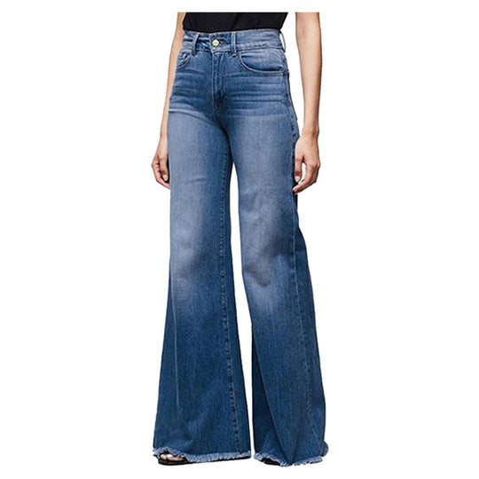 Damen Hoch geschnittene Schlagjeans im Vintage-Look R&B