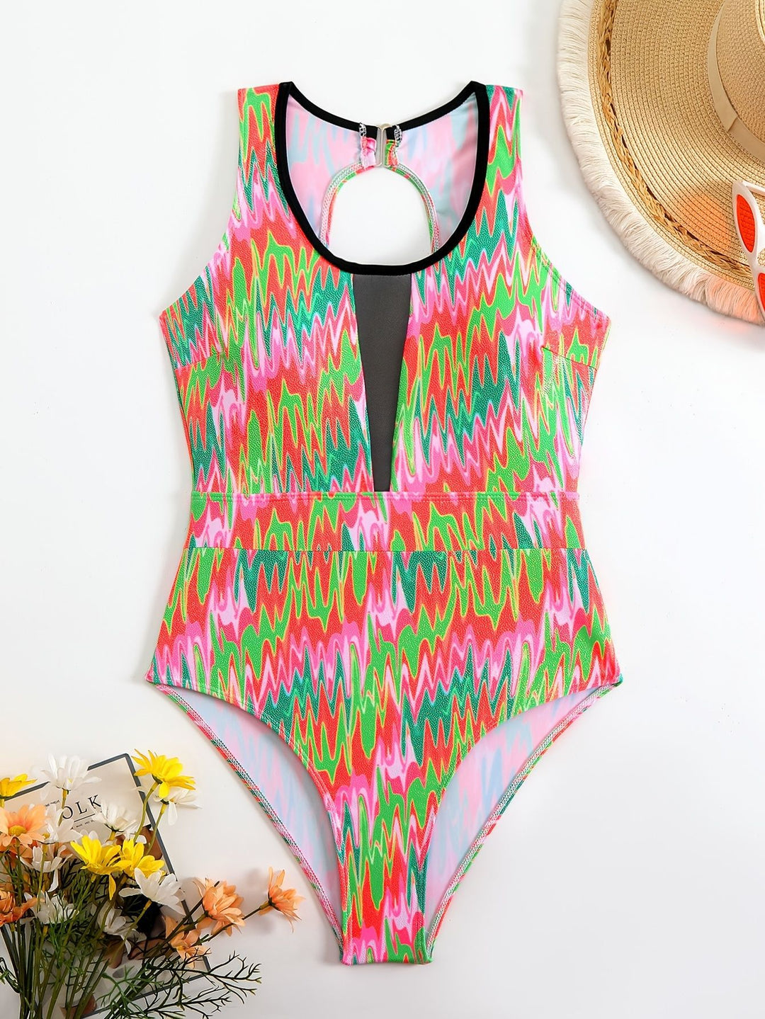 Damen Schwimmanzug mit modischem Cut-Out R&B