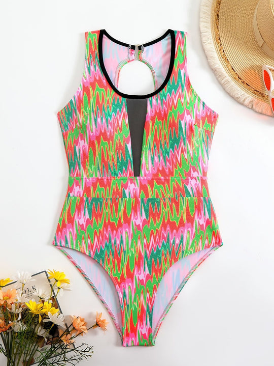 Damen Schwimmanzug mit modischem Cut-Out R&B