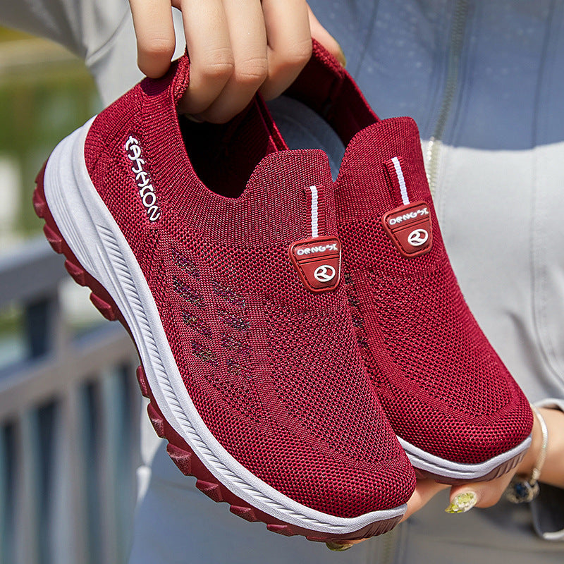 Damen Atmungsaktive Sneakers mit rutschfester Sohle und elastischem Einschlupf R&B
