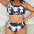 Damen Bikini-Set mit hohem Bund und trendy Crop-Oberteil R&B