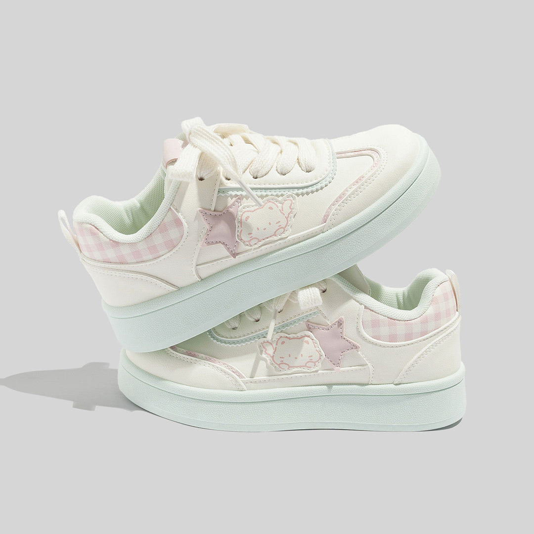 Damen Sneakers mit verspieltem Sternenmuster und weichem Innenfutter R&B