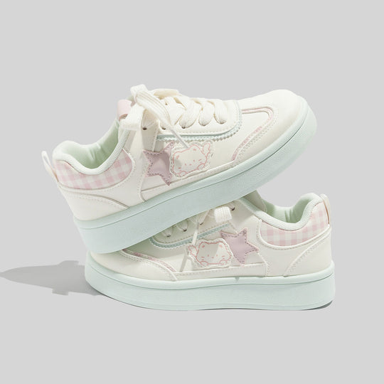 Damen Sneakers mit verspieltem Sternenmuster und weichem Innenfutter R&B