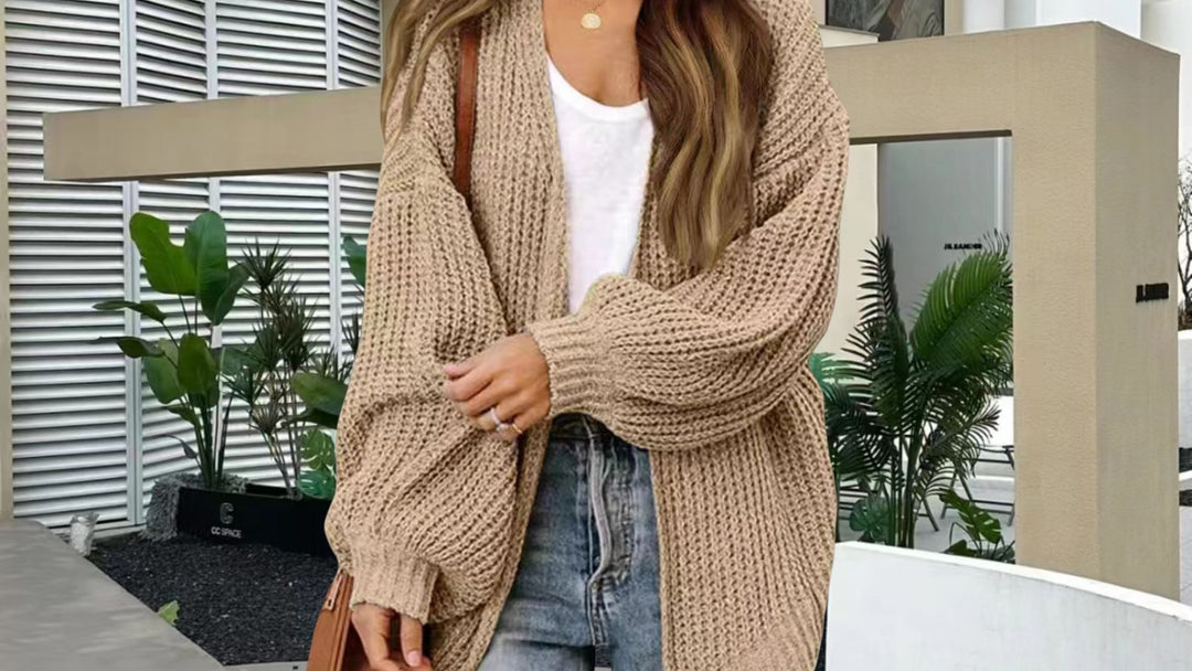 Damen Kuschelige Strickjacke R&B