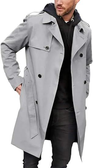 Herren Trenchcoat mit klassischem Stil R&B