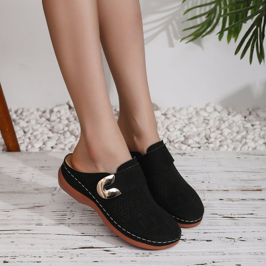 Damen Atmungsaktive Clogs mit seitlichem Schnallen-Detail R&B