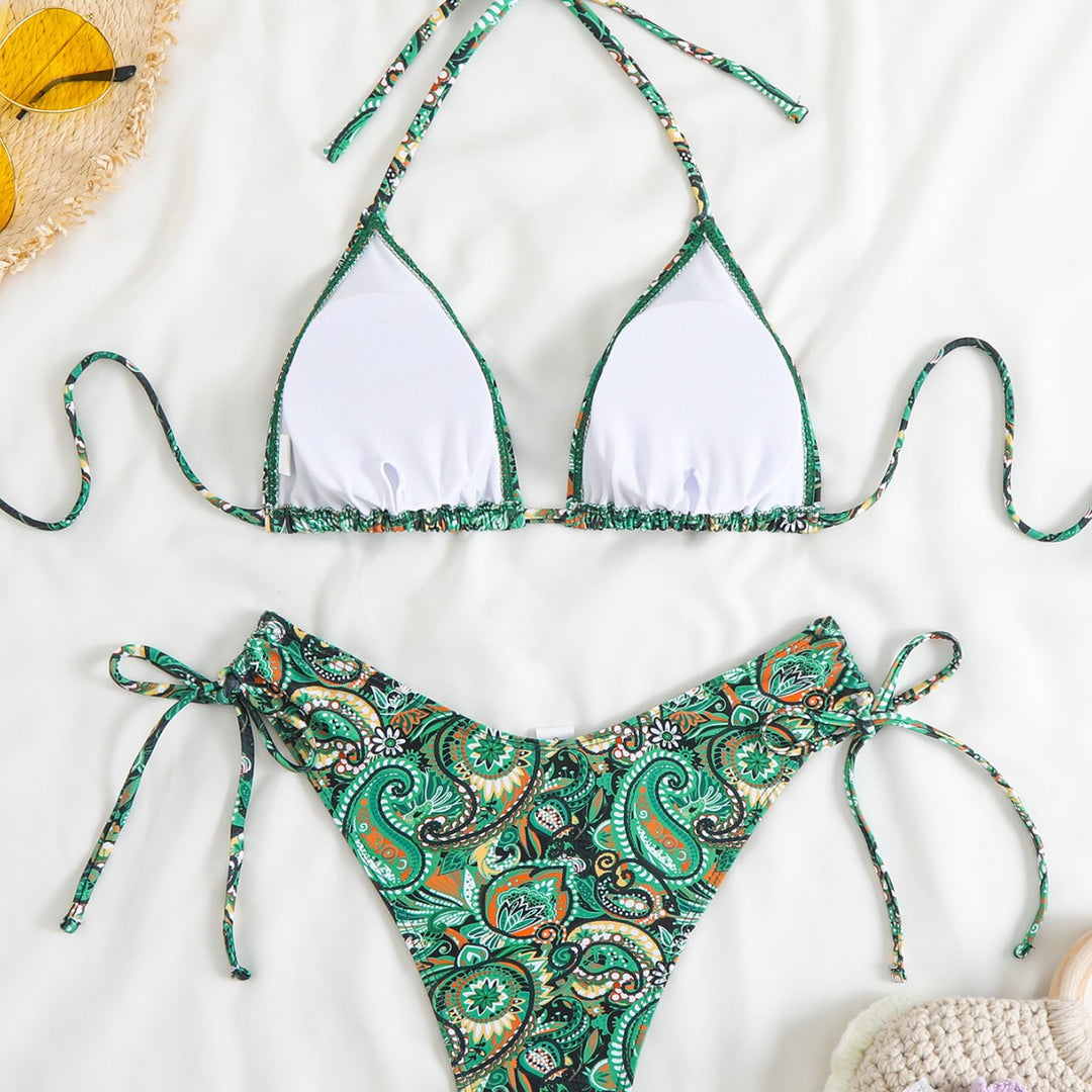 Damen Bikini-Set mit verstellbarem Triangel-Oberteil und hohem Beinausschnitt R&B